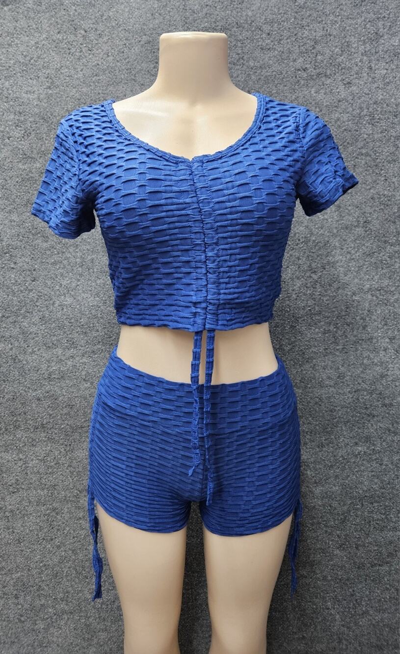 Lemon Fashion Shorts Set Color Blue Size L/XL New